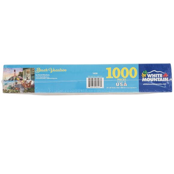 White Mountain Beach Vacation 1000 Piece Puzzle #1458 24inx30in New Sealed - Picture 4 of 5